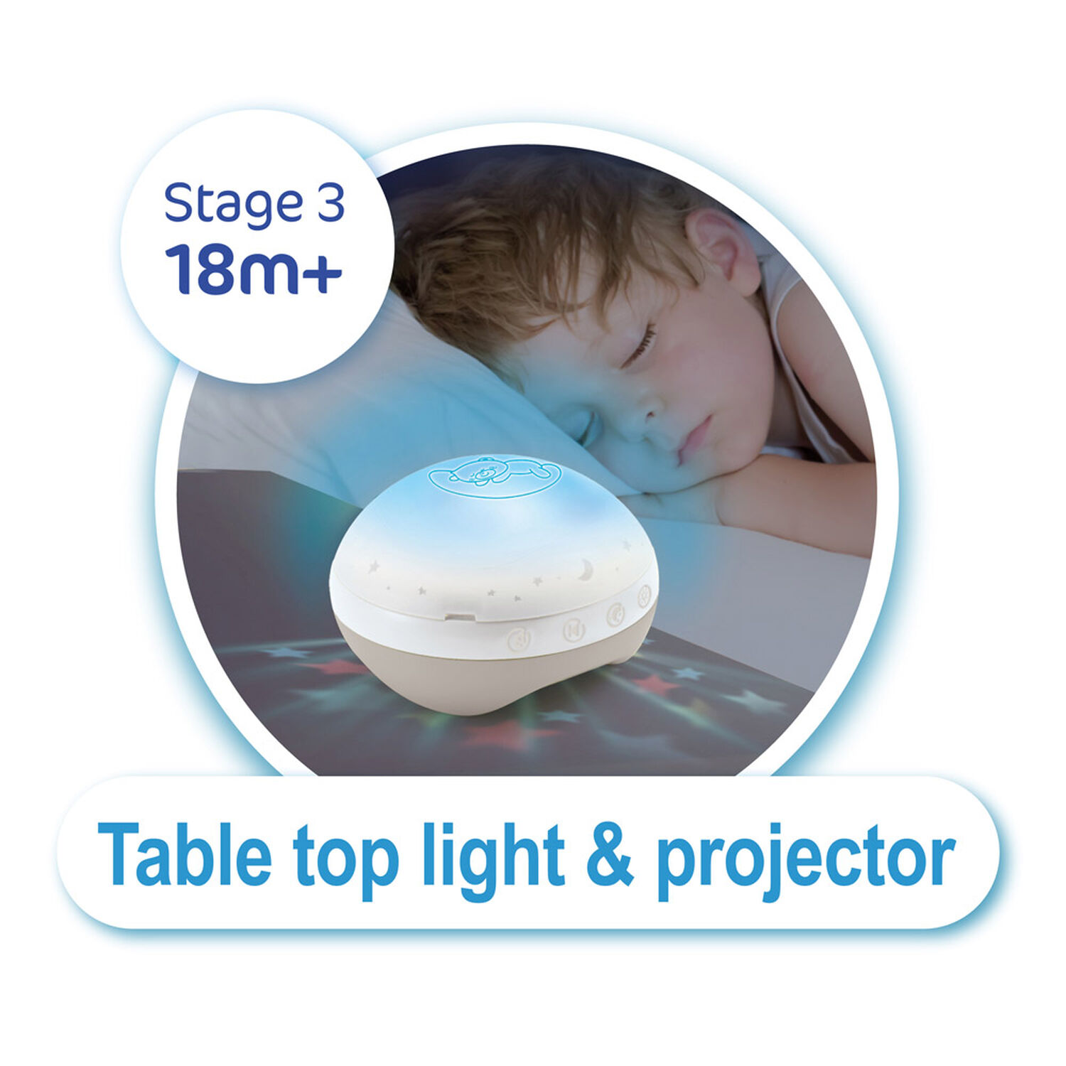 Proyector Musical Bebesit 3 En 1 Azul Infantino image number 4.0