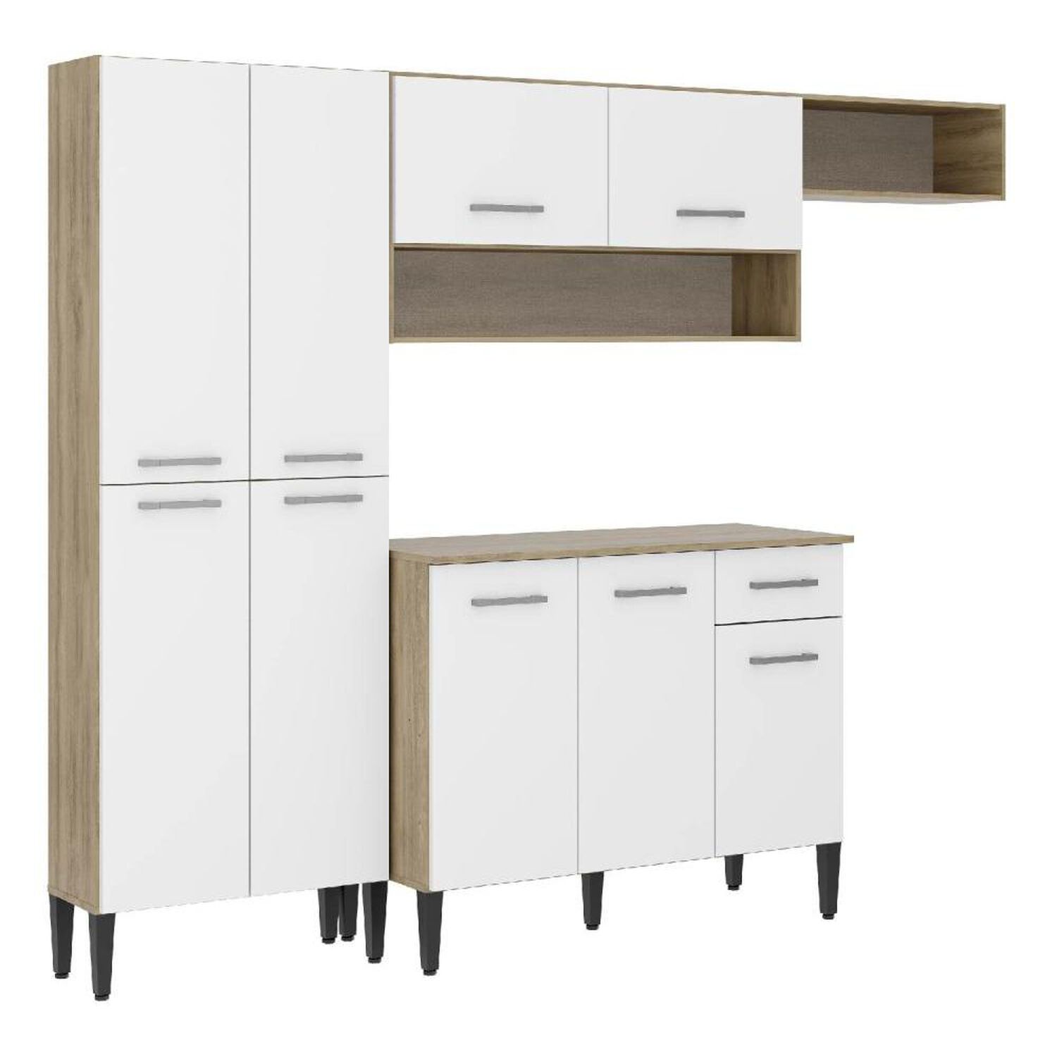 Mueble De Cocina Roca Arizona 4 M&oacute;dulos Blanco-oak image number 5.0