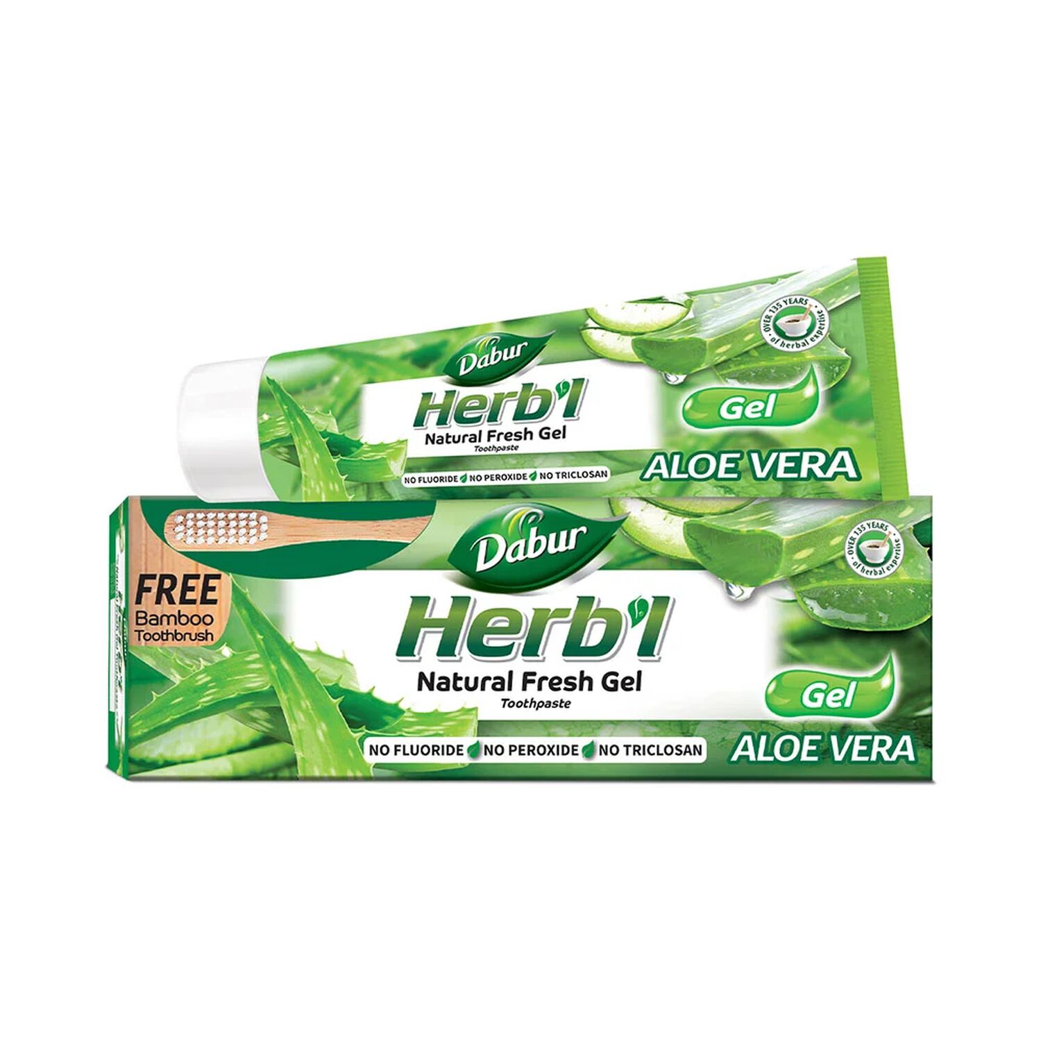 Pasta Dental Herb'l Aloe Vera Gel + Cepillo De Dientes 150gr image number 0.0