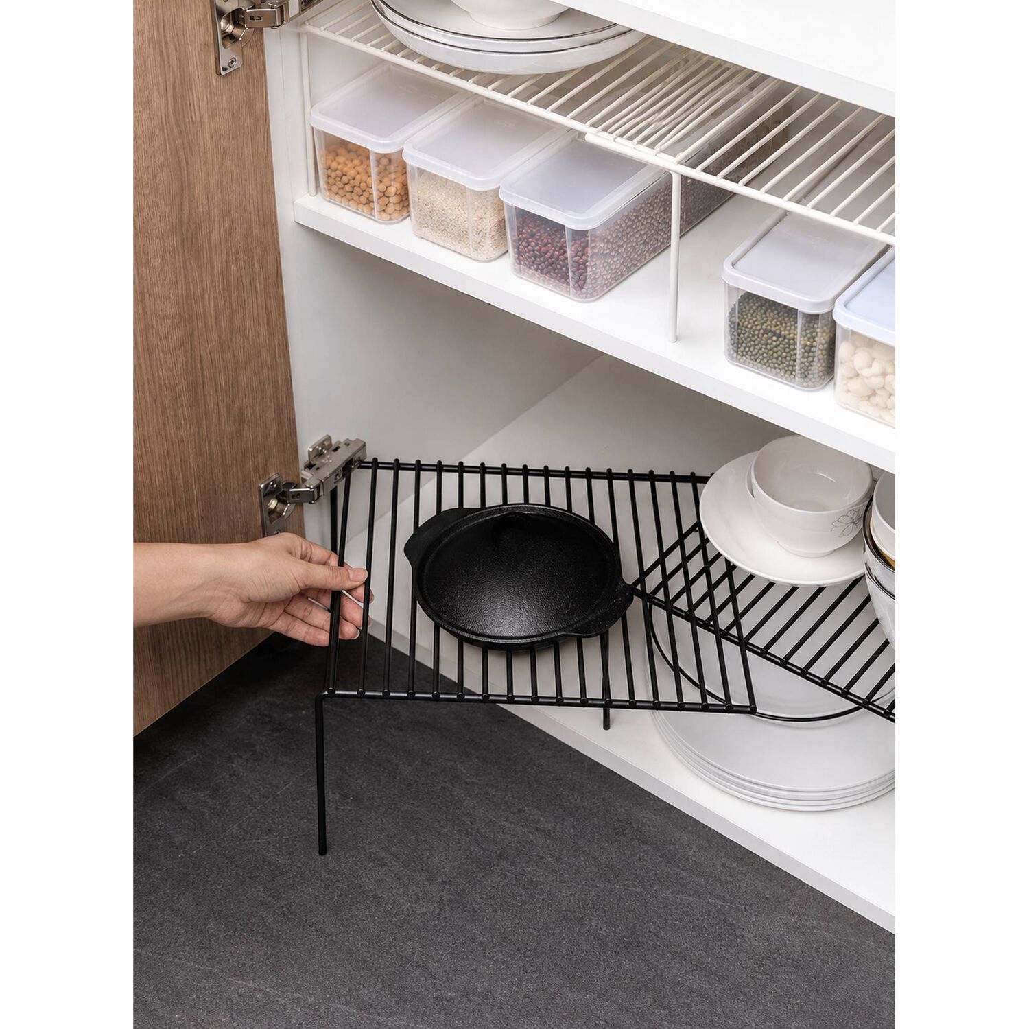 Repisa Extensible De Hierro Apilable Organizador Rack Cocina image number 5.0