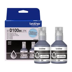 Pack Tinta Negra Brother BTD100BK 2PK Black