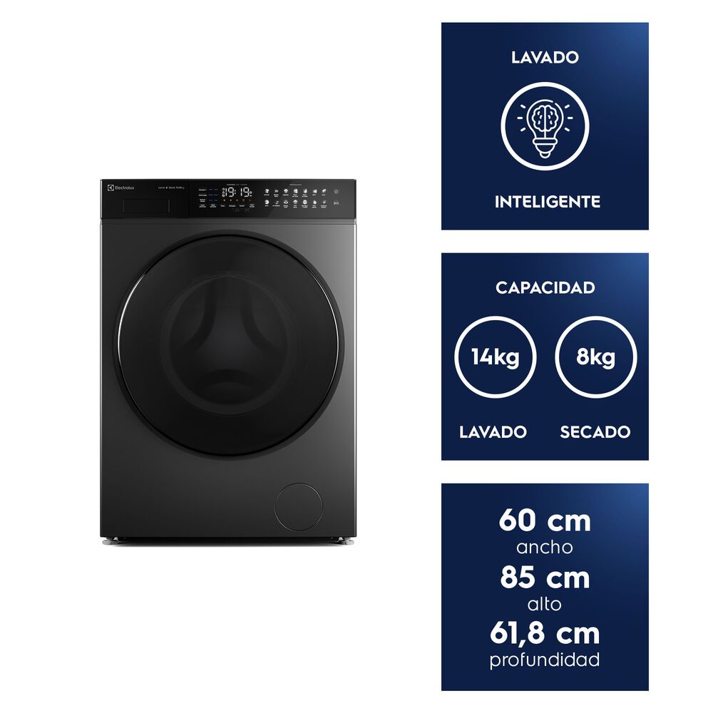 Lavadora Secadora 14/8 Kg Carga Frontal Inverter Eflwd12o image number 1.0