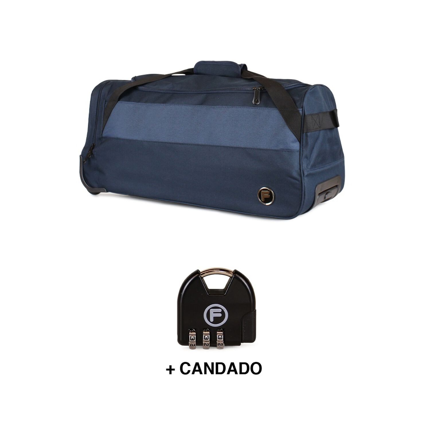 Bolso De Viaje Con Ruedas Kross M 89 Lts Azul + Candado F image number 1.0
