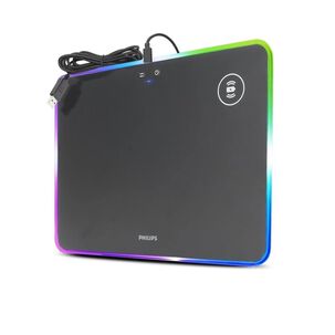 Mousepad Gamer Rgb 35x25x5cm Con Carga Inalambrica