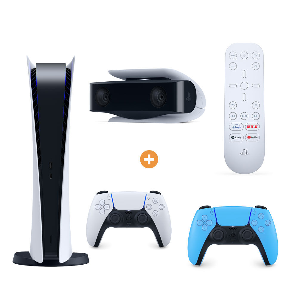 Consola Sony Playstation 5 Digital Edition + Camera Ps5 + Control Ps5 Media Remote + Control Ps5 Cfi-zct1w image number 0.0
