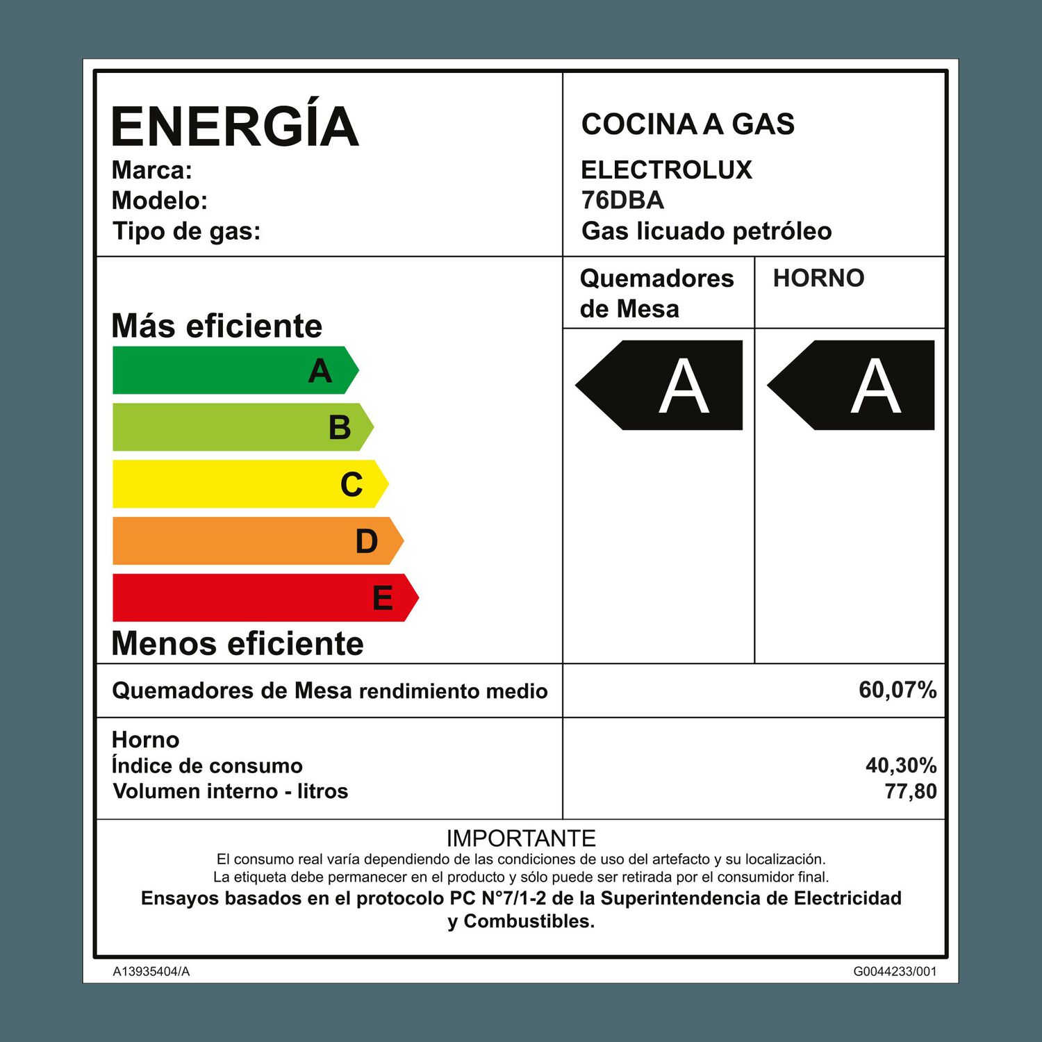 Cocina A Gas 5 Platos Doble Horno Timer Digital 76dba Negra image number 8.0