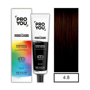 Pro You&trade; Color Maker Tintura Permanente Casta&ntilde;o Medio Chocolate 4.8 90ml+oxidante