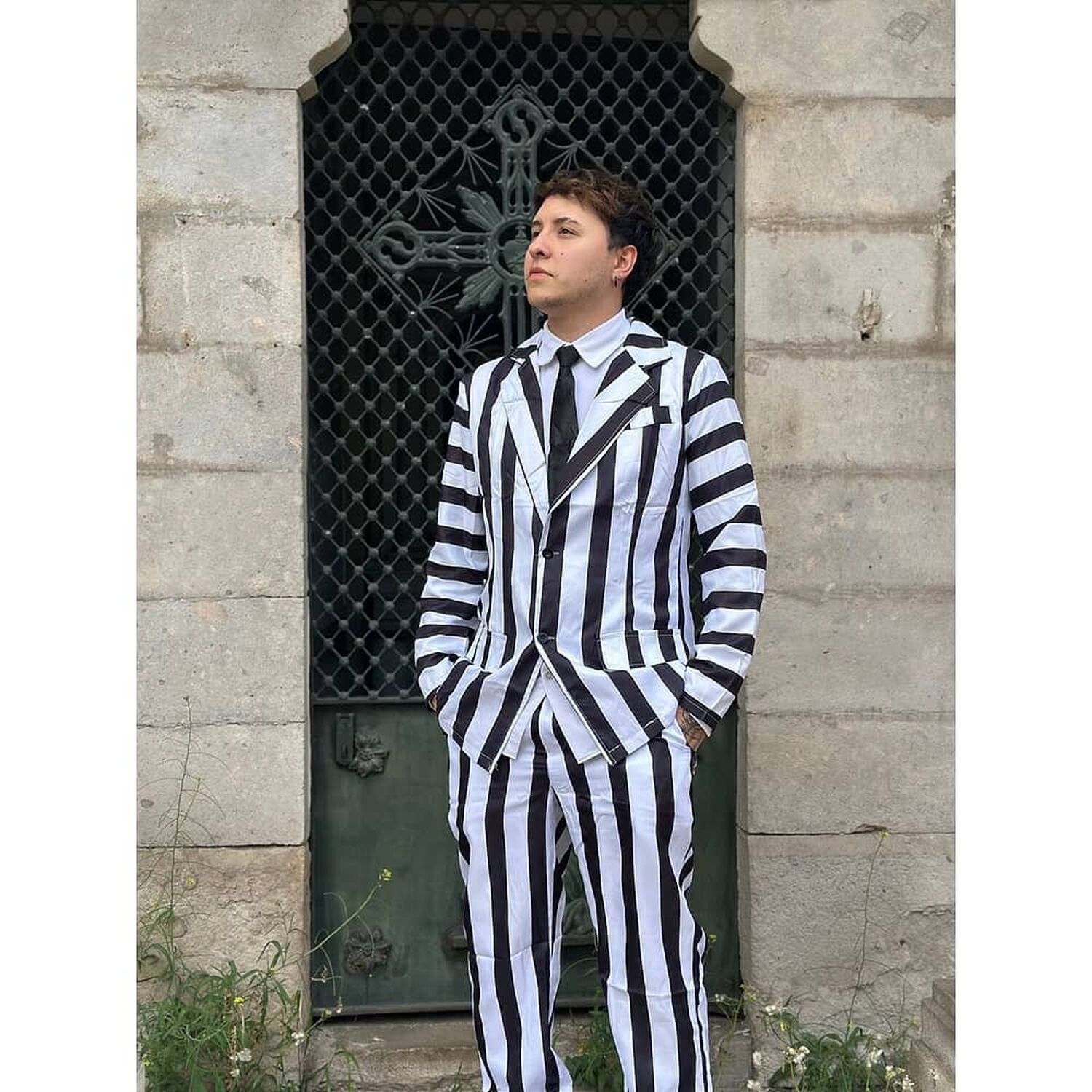 Disfraz Beetlejuice Halloween Con Corbata image number 3.0