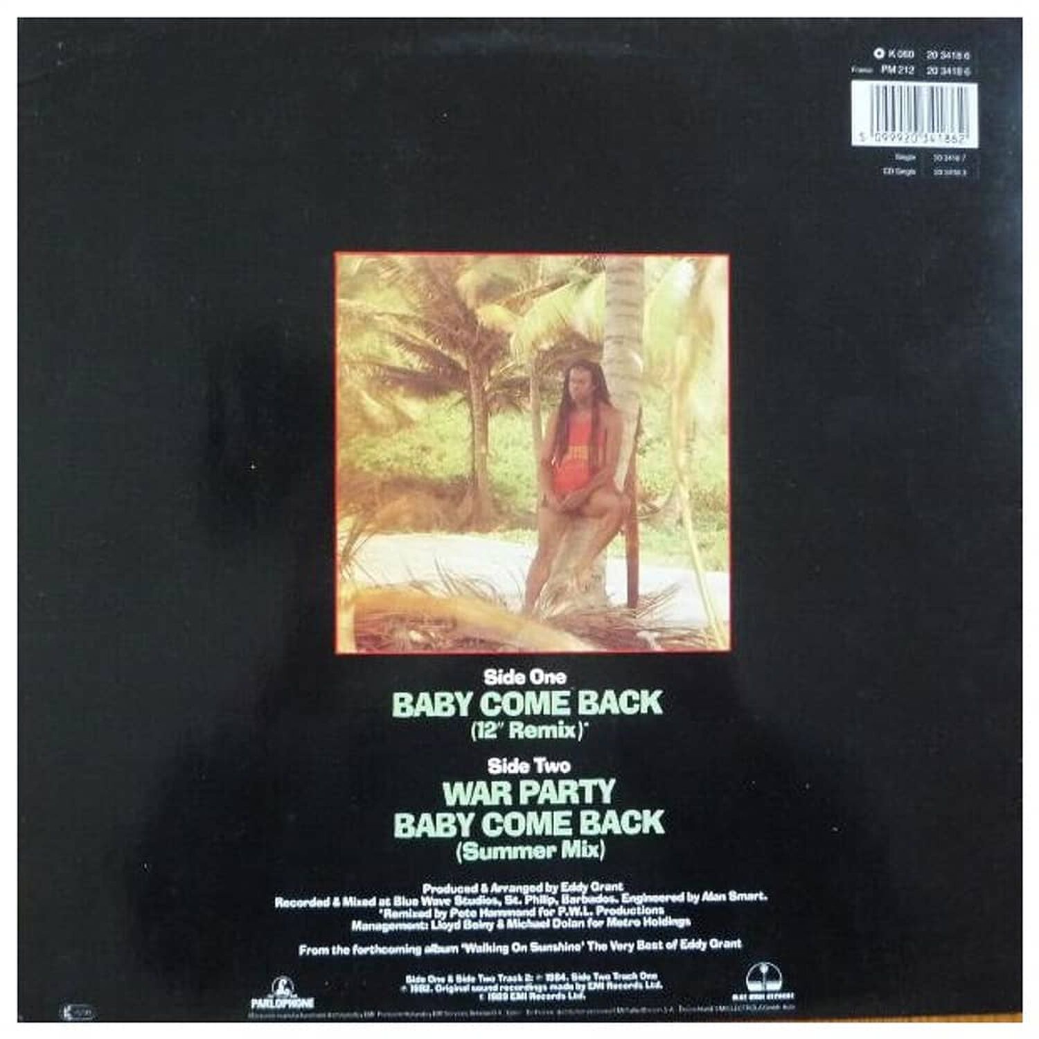 Eddy Grant - Baby Come Back | 12" Maxi Single Usado image number 1.0