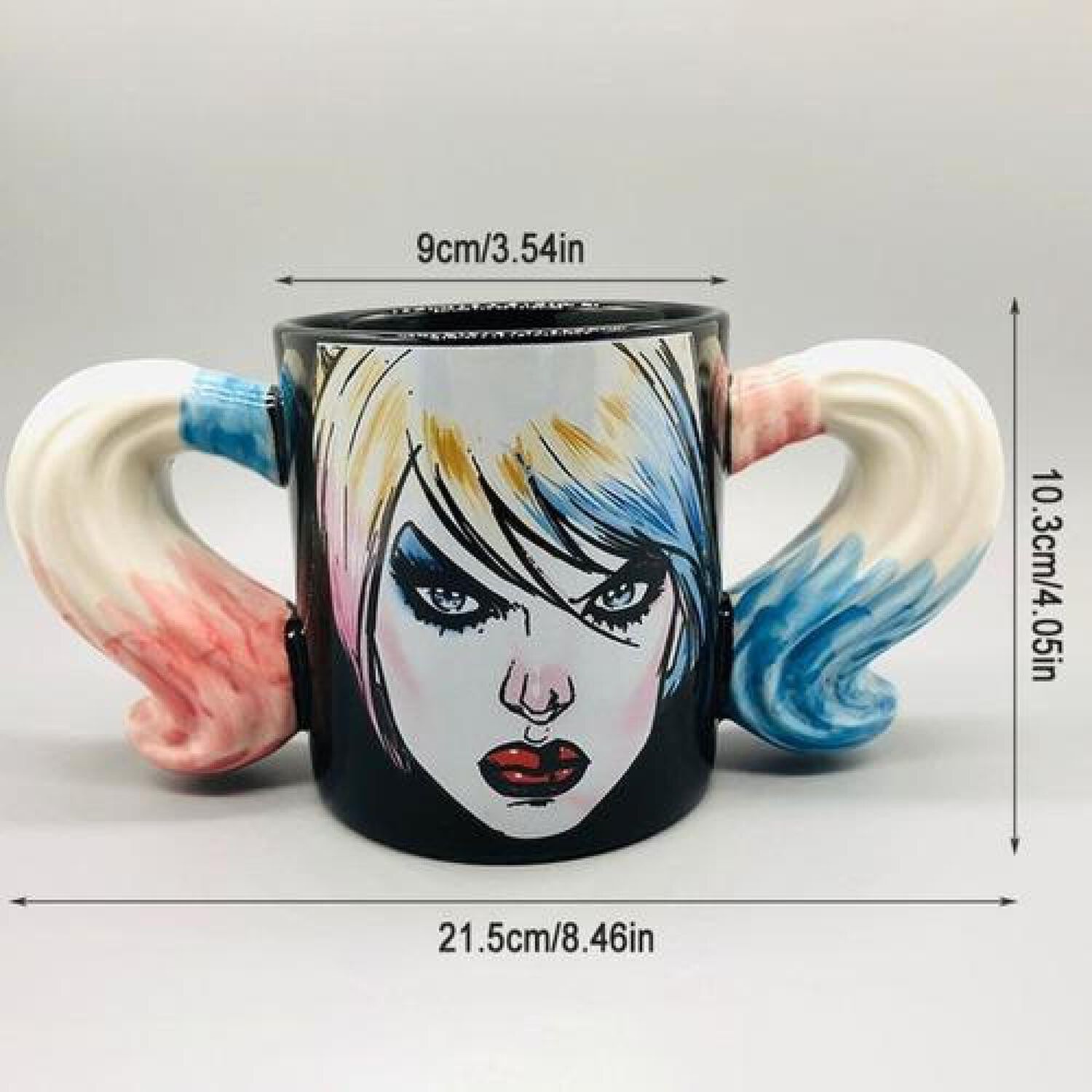 Taz&oacute;n 3d Ceramica Rostro Harley Quinn image number 2.0