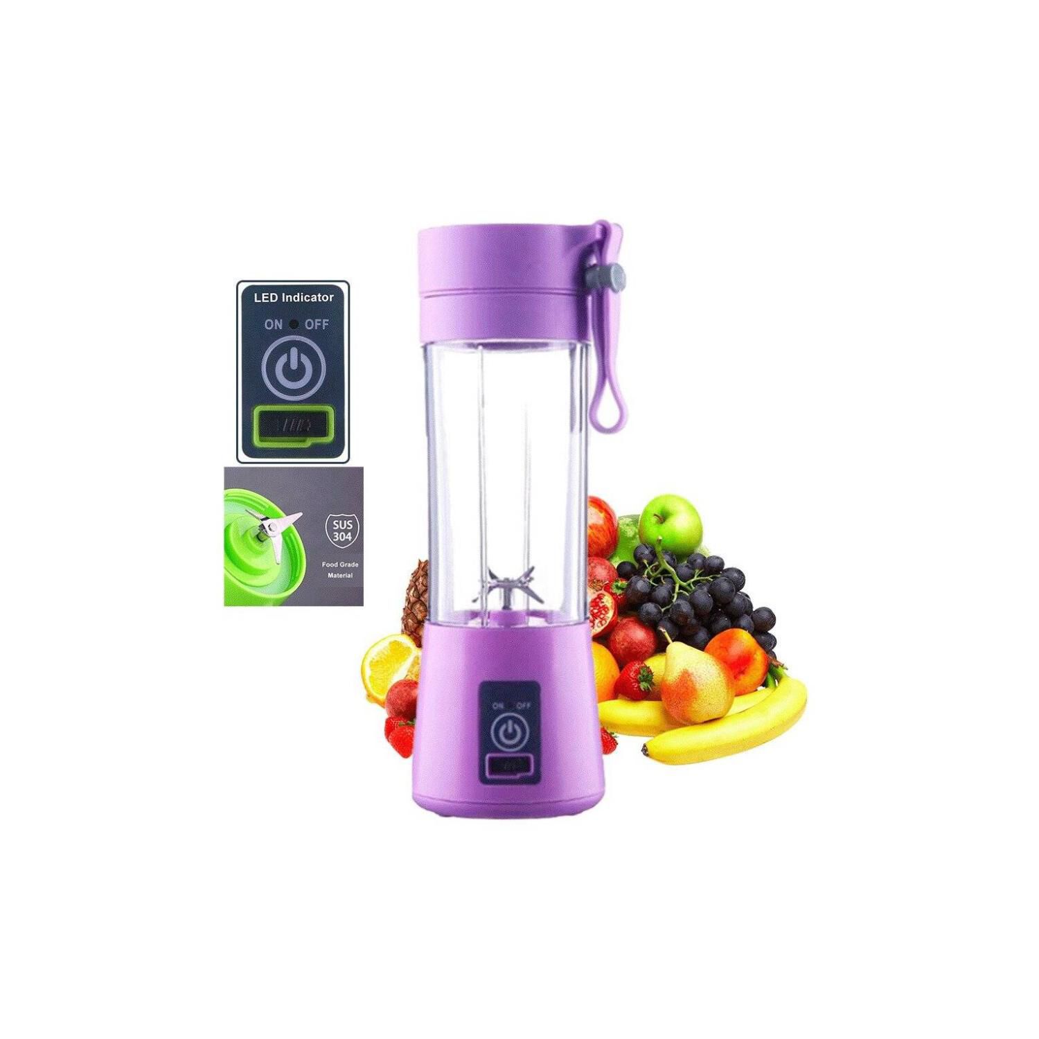 Juguera Licuadora Batidora Jugos Portatil Recargable Usb Morado image number 2.0