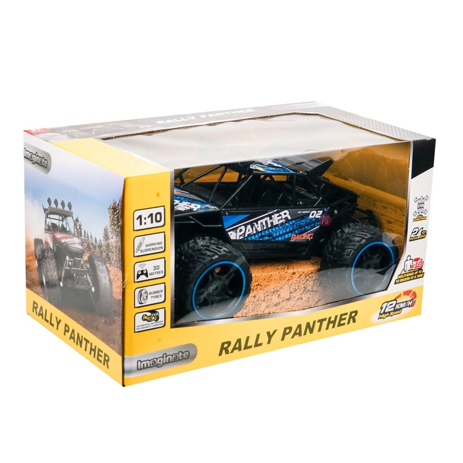 Auto Rally Racer Rc 12km/h Control Remoto 2.4g Azul - Ps image number 1.0