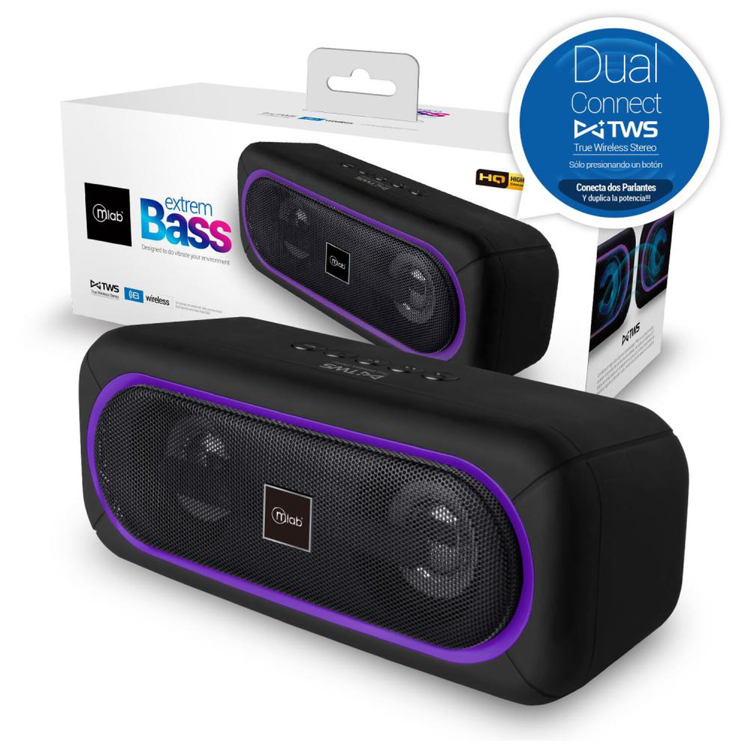 Parlante Bluetooth Mlab Extrem Bass image number 2.0