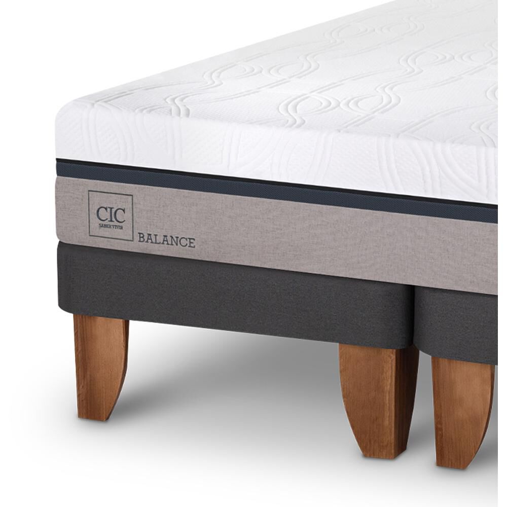 Cama Europea Cic Balance / 2 Plazas / Base Dividida + Respaldo image number 4.0