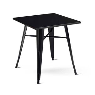 NOVAHUS Mesa Metal Tolix Negra 70x70 Cm