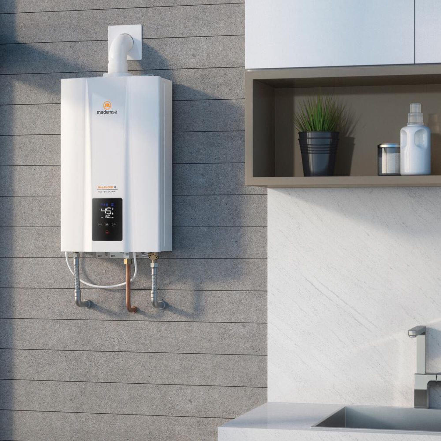 Calefont Mademsa Balanced 16 ECO GL / Tiro Balanceado / Gas Licuado  / 16 Litros image number 5.0