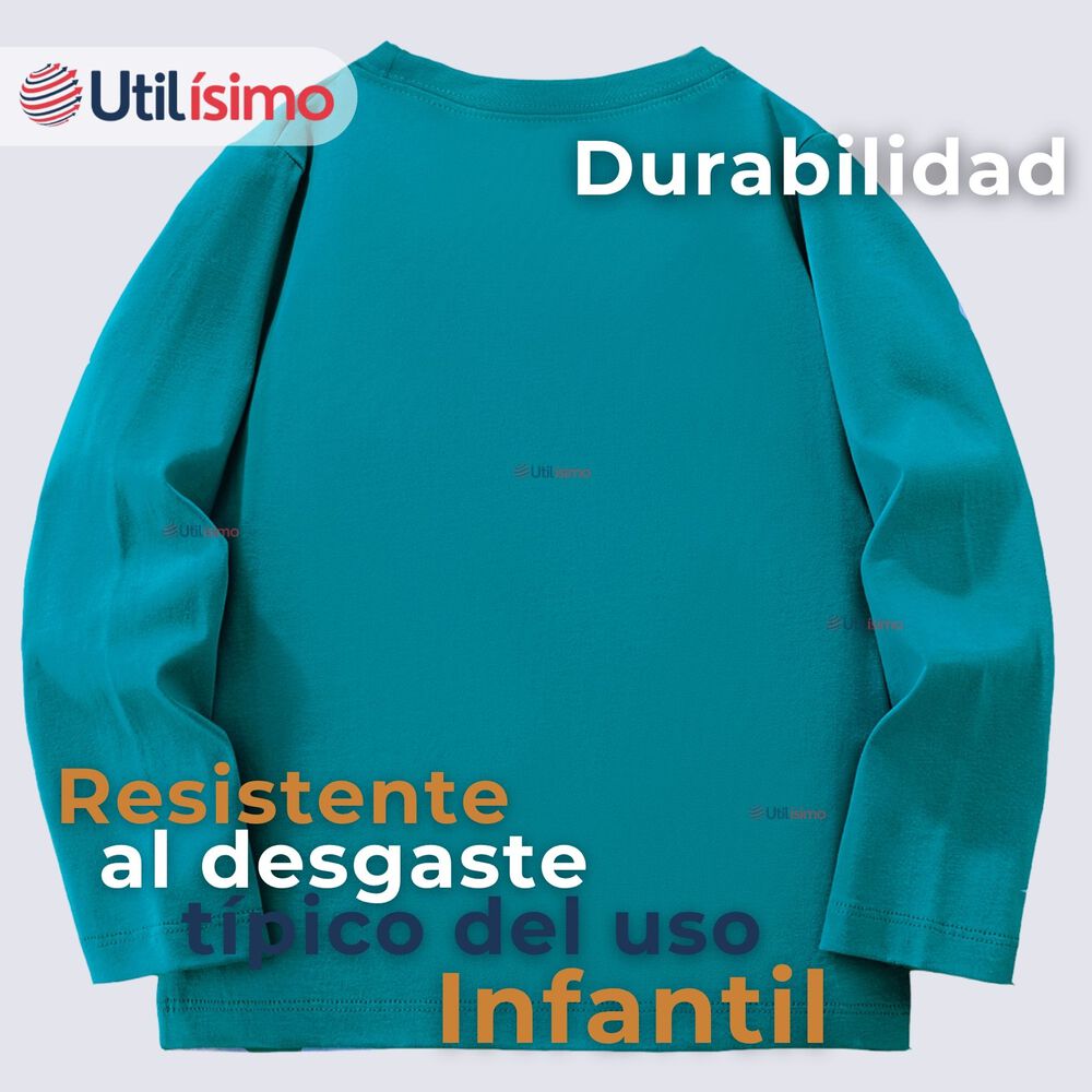 Polera Manga Larga Ni&ntilde;o 100% Algod&oacute;n Dinosaurio Verde Camiseta image number 6.0