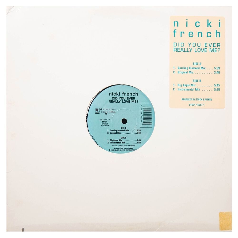 Nicki French - Did You Ever Really Love Me | 12" Maxi Single Usado image number 0.0