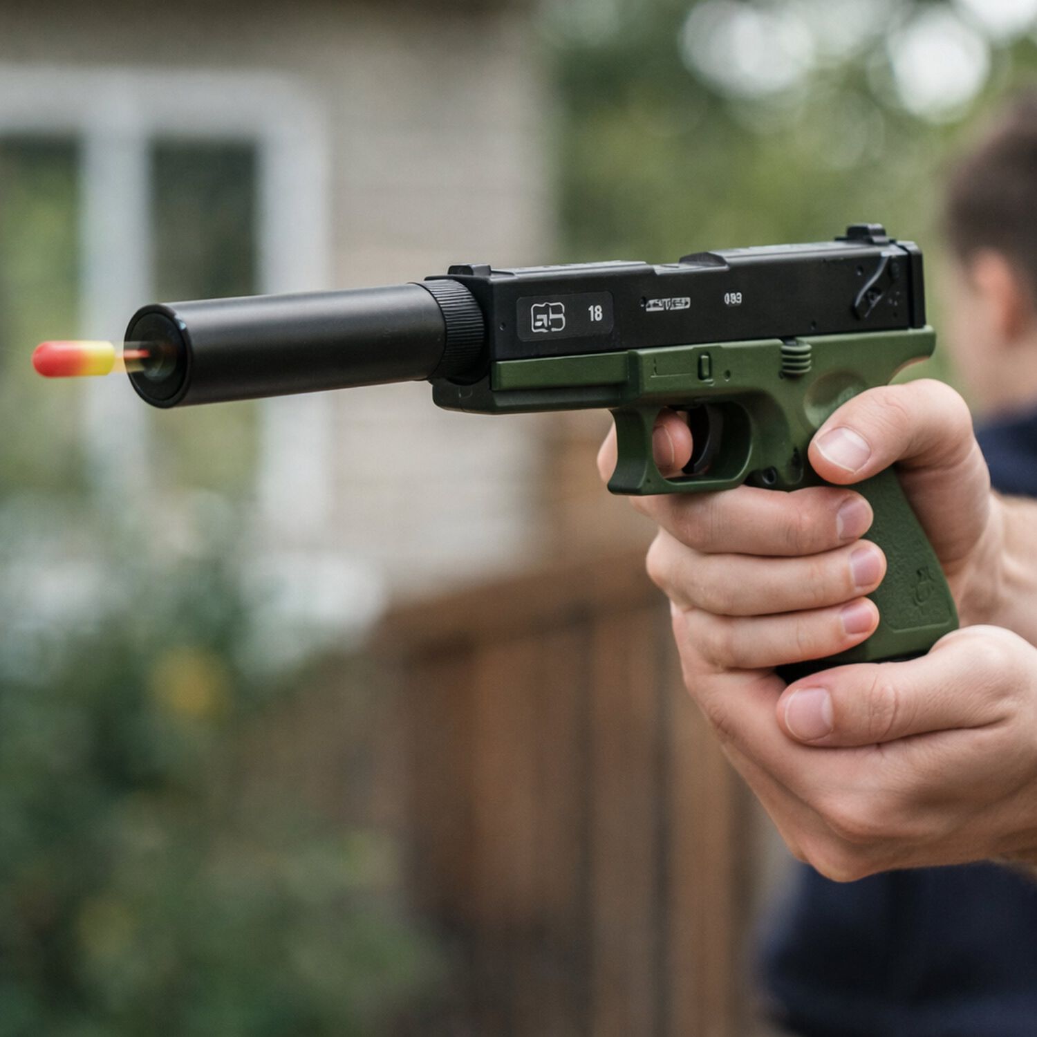 Juguete De Balines Blandos Y Silenciador Top Tiktok Glock 18 image number 1.0