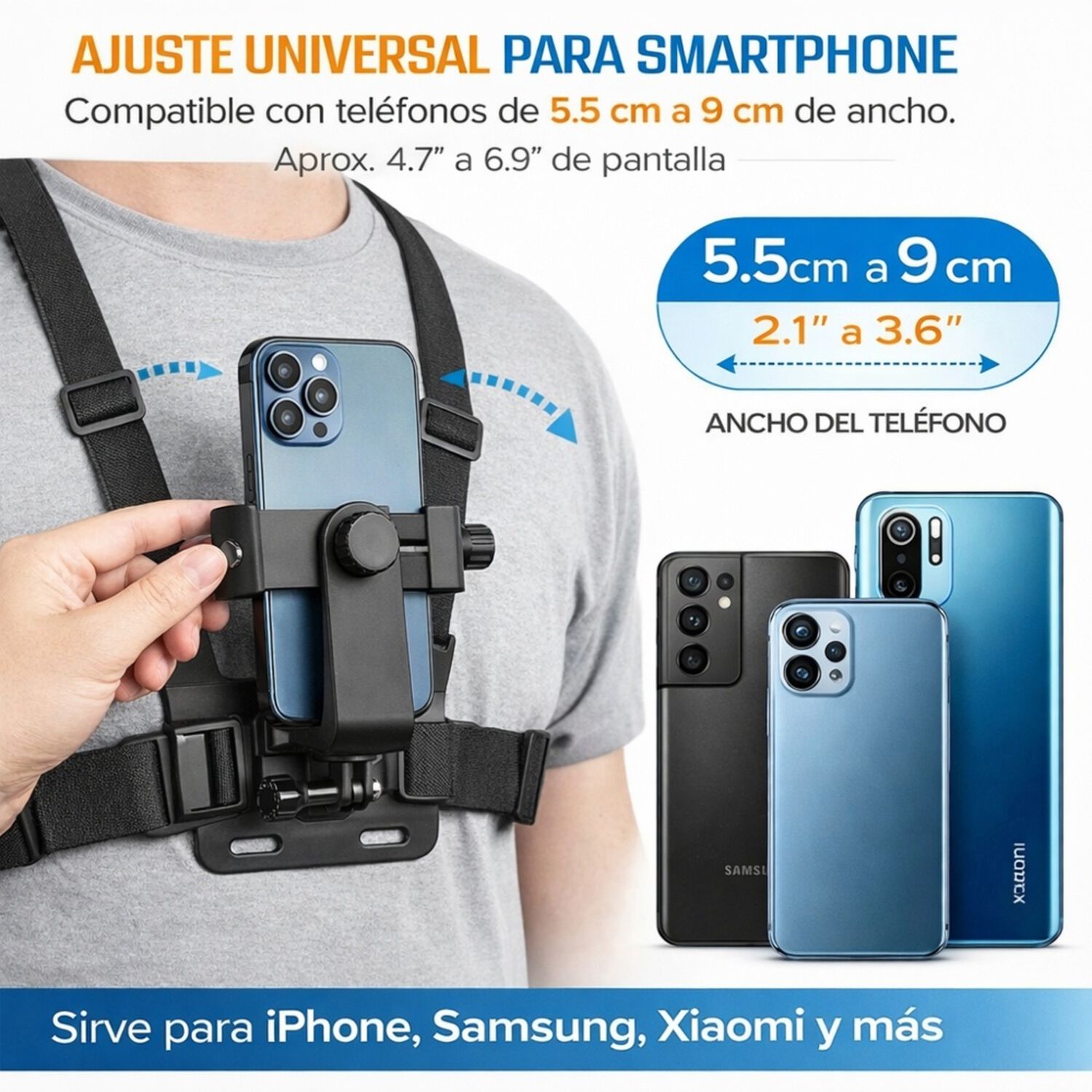 Soporte Celular Arn&eacute;s Pecho Ajustable 360&deg; image number 5.0