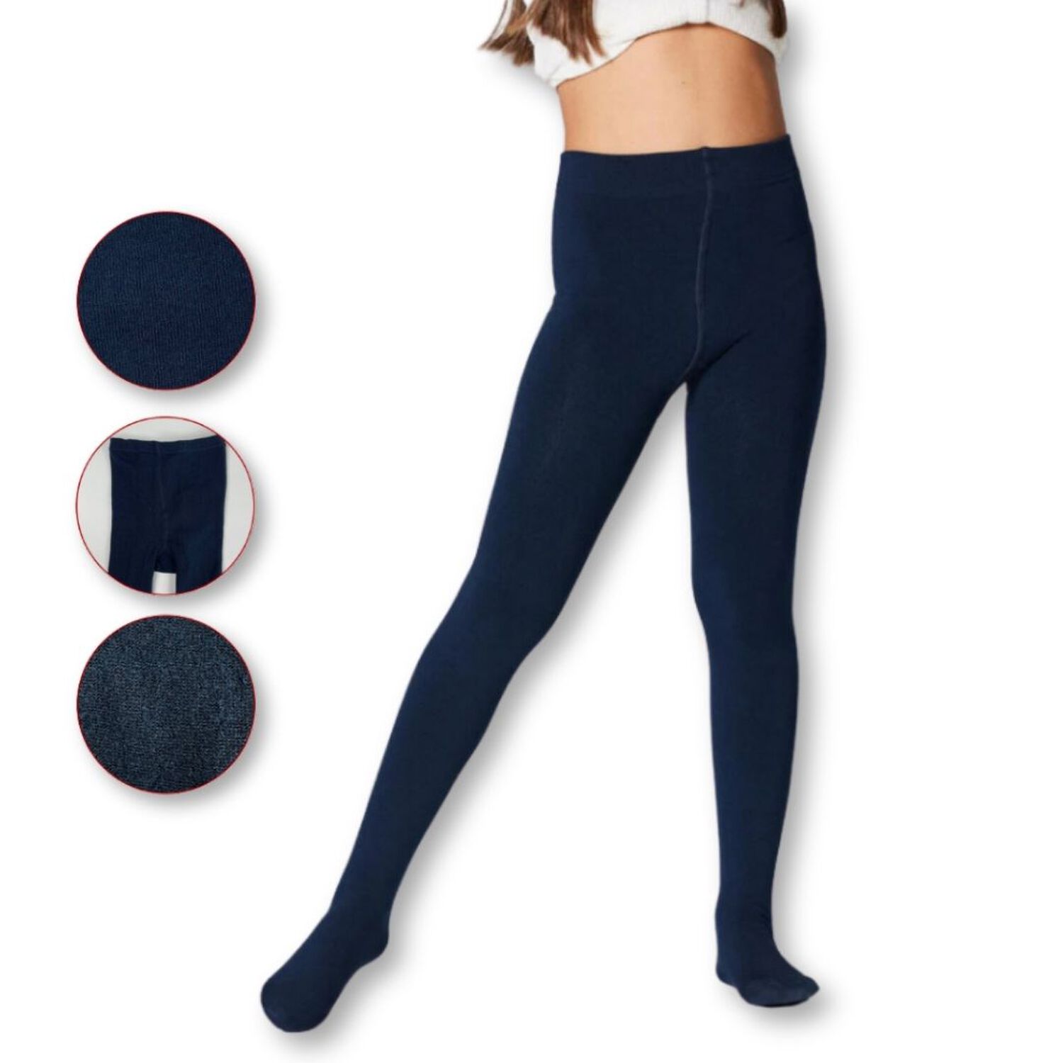Pack 5 Ballerina Escolar Calcetines Algod&oacute;n Azul Ni&ntilde;a image number 1.0