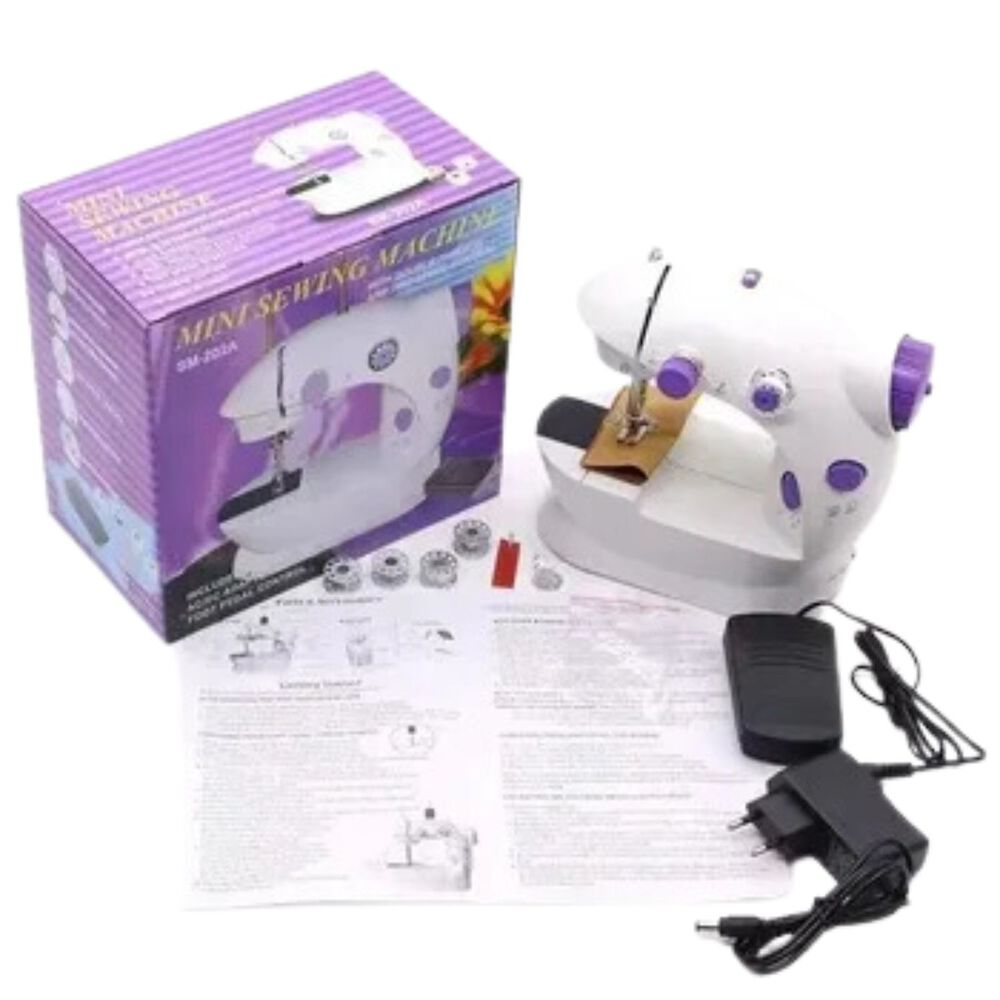 Mini Maquina De Coser Pedal Portatil Electrica 2 Puntadas image number 1.0