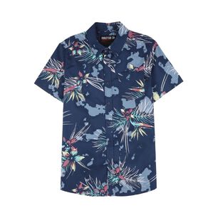 Camisa Estampada Slim Manga Corta Hombre Rolly Go