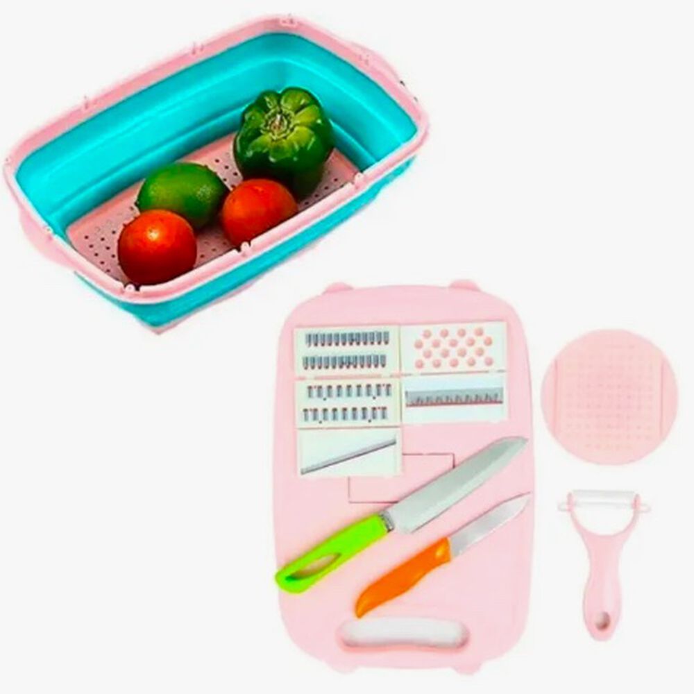 Cortador De Verduras Con Cesta Drenaje Manual Multifuncional image number 0.0