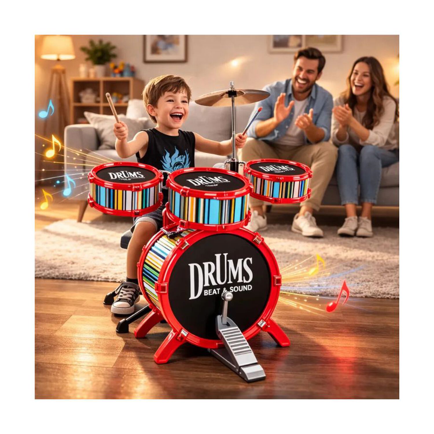 Bater&iacute;a Musical Infantil Jazz Drum 7 Piezas Ni&ntilde;os 3+ A&ntilde;os image number 3.0