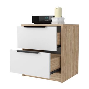 Velador 2 Cajones Fm-001c - Cafe Claro