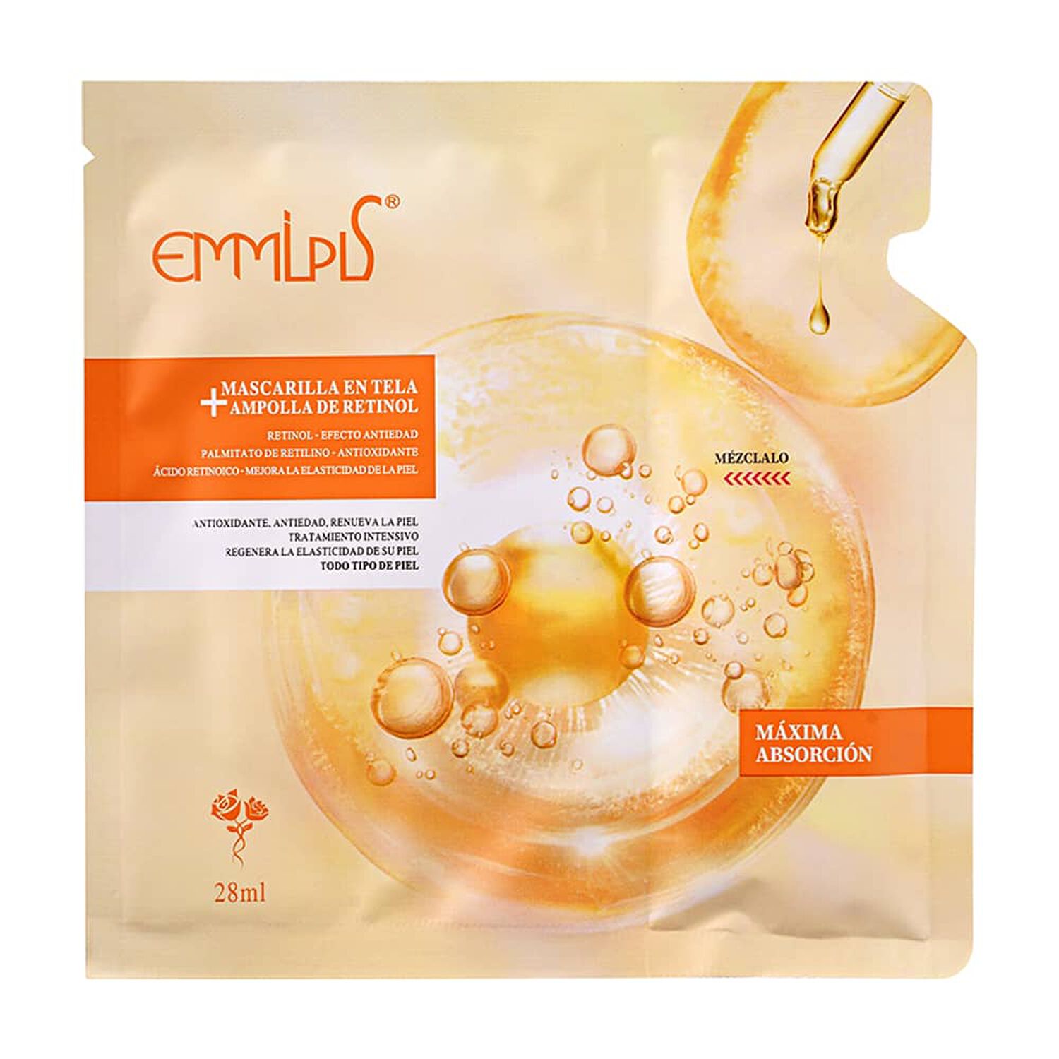 Mascarilla Con Serum Facial Retinol Antioxidante Puro Kit 10 Und image number 1.0