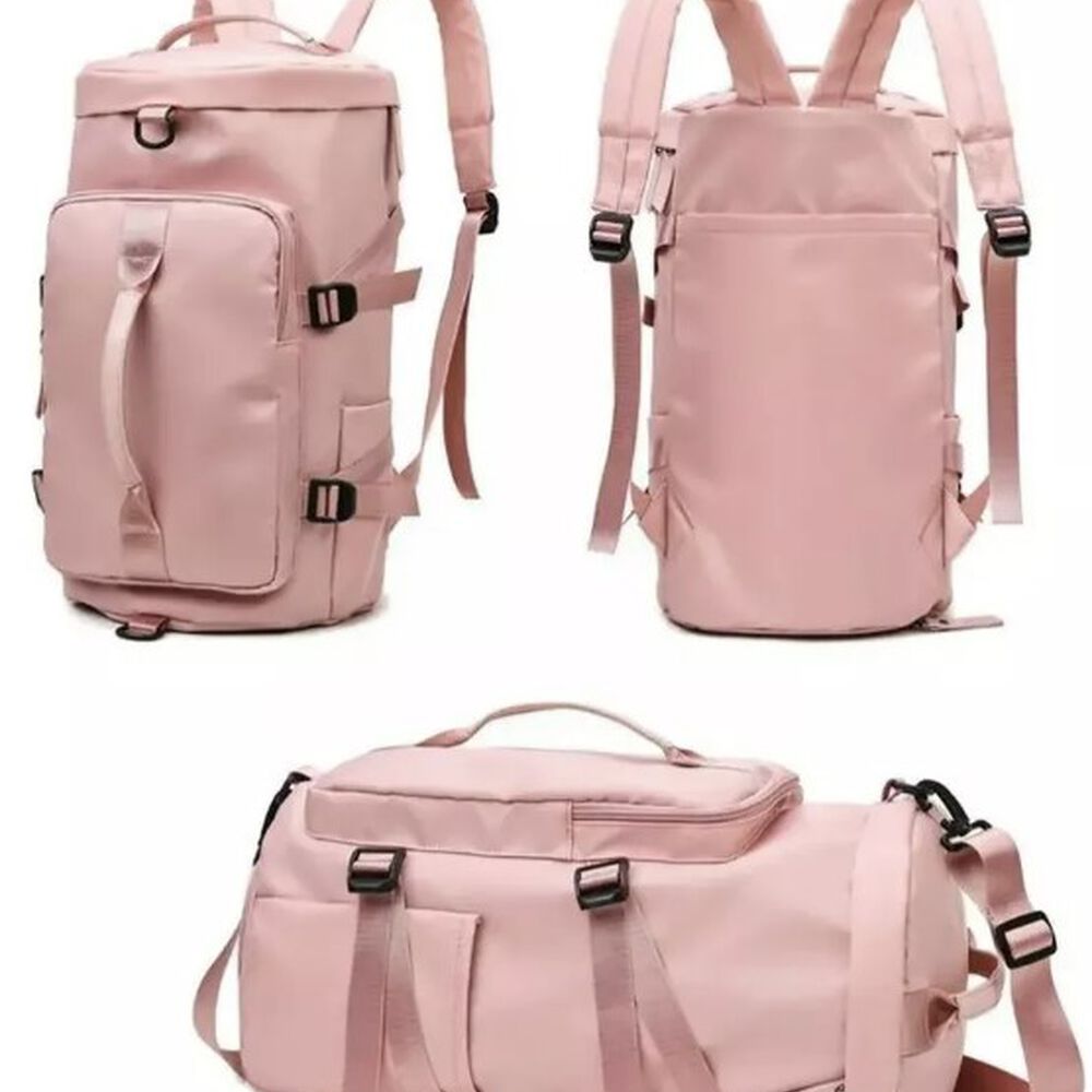 Bolso De Viaje Impermeable Mochila Multiusos Hombro Gimnasio Rosa image number 1.0