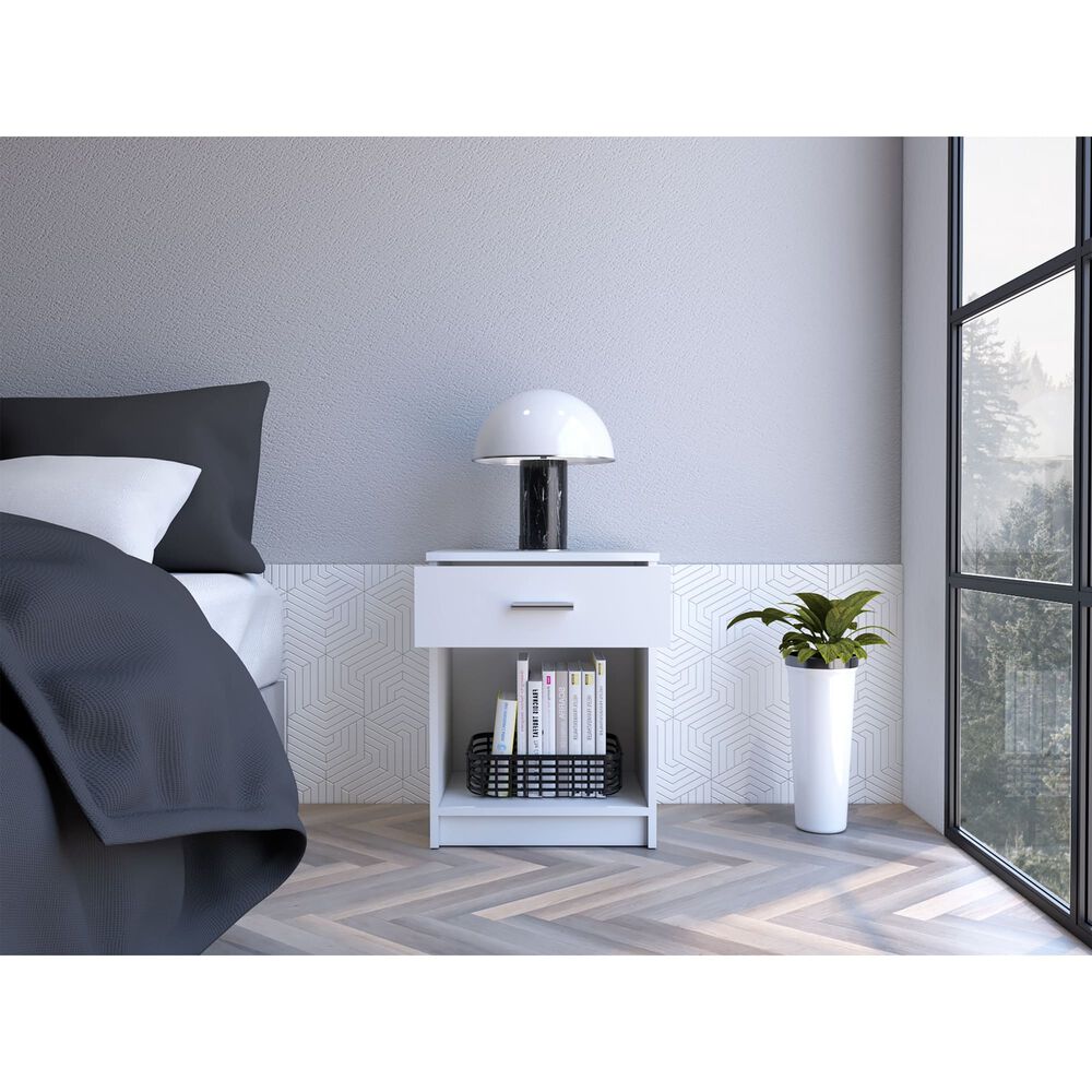 Velador 1 Cajon Fm-017b - Blanco image number 5.0