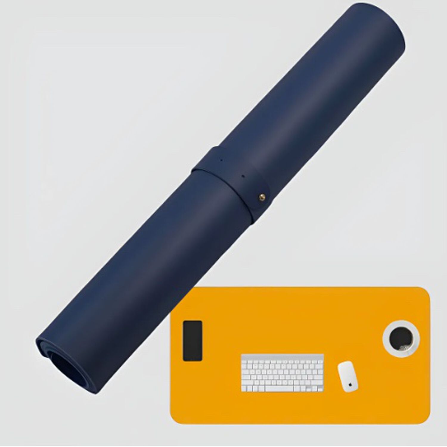 Alfombrilla Mousepad De Cuero Azul image number 0.0