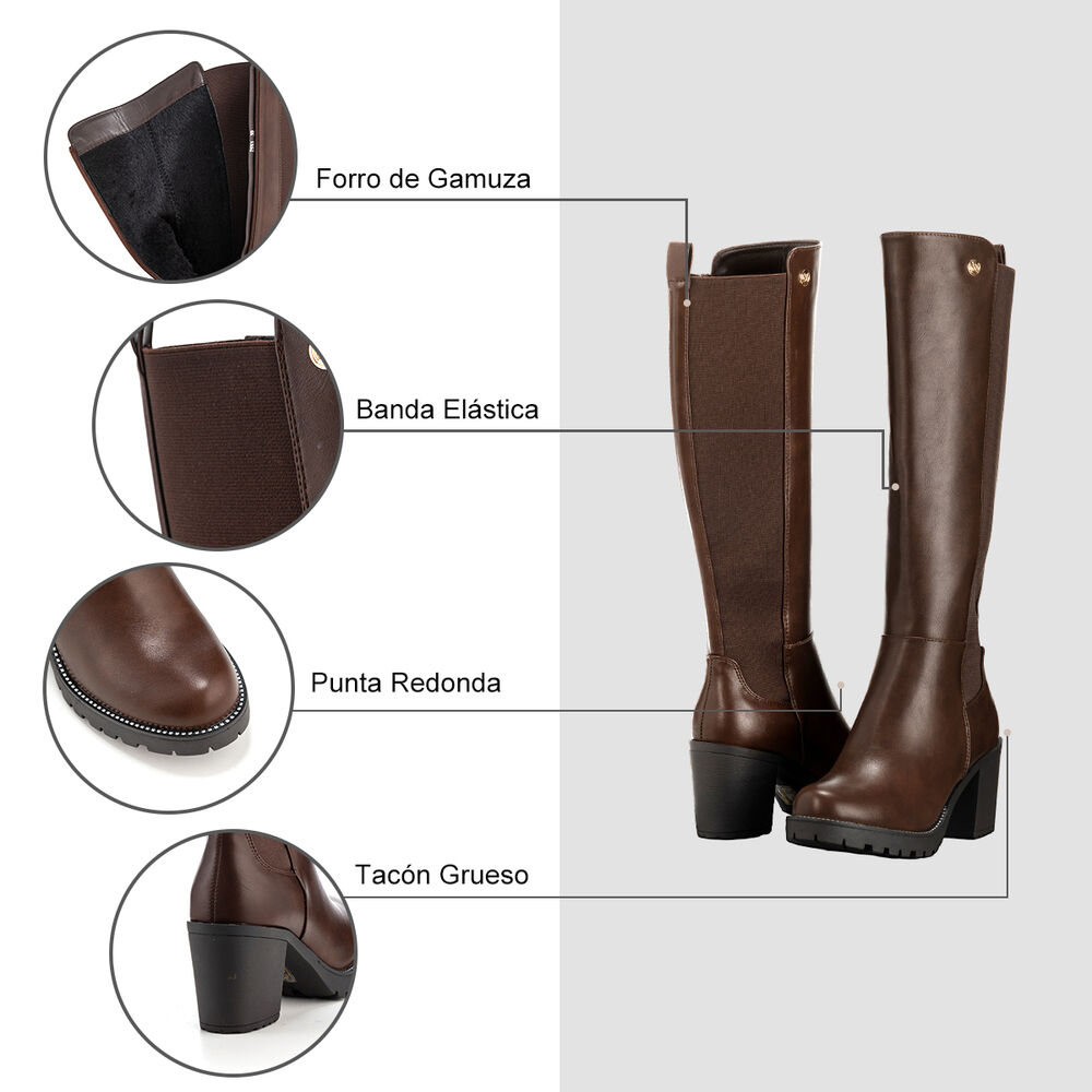 Bota Marron Casual Mujer Weide Zs53 image number 7.0