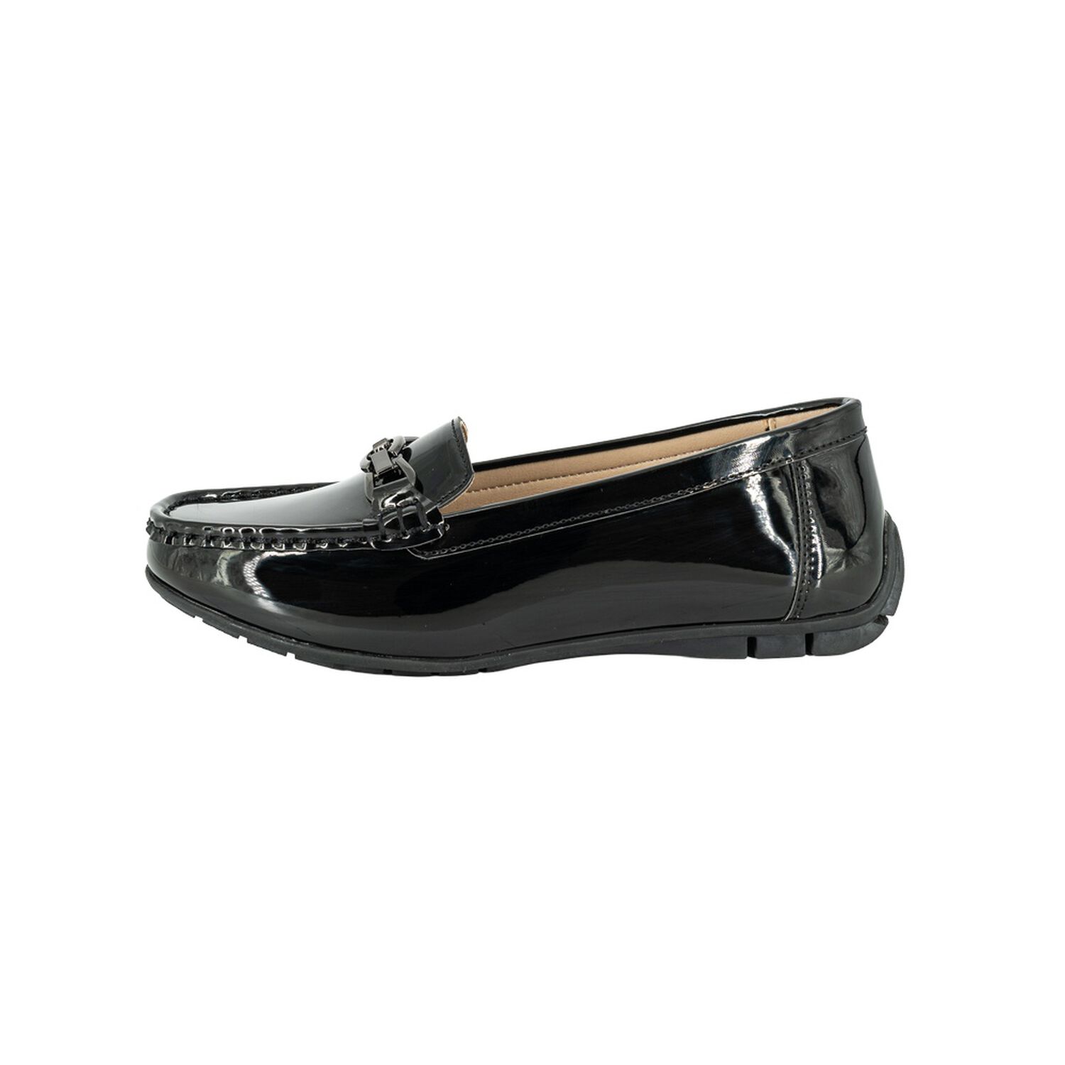 Mocasin Dam Negro Charol Alquimia image number 1.0