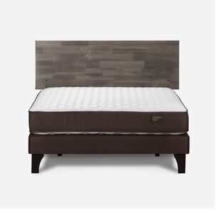 Cama Europea Rosen Ergo T / 2 Plazas / Base Normal + Respaldo Tabor Grafito