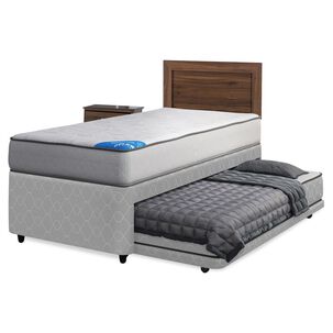 Diván Flex Therapedic Urbano / 1 Plaza / Base Normal + Set De Maderas