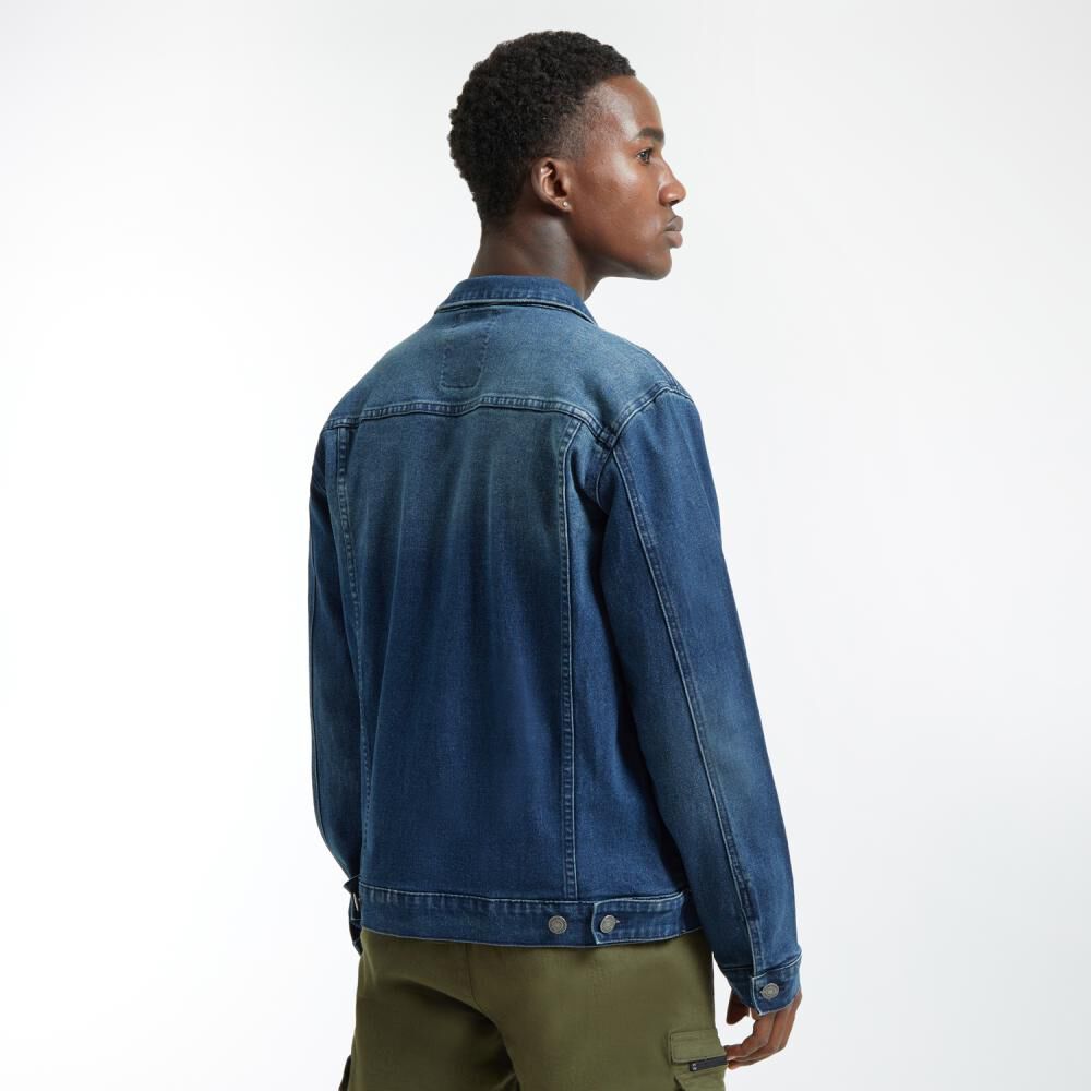 Chaqueta Denim Cuello Camisero Hombre Rolly Go image number 3.0