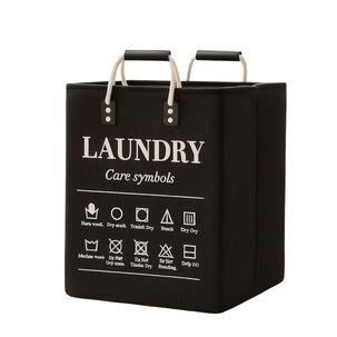 Cesta Canasto Para Ropa Sucia Dise&ntilde;o Deluxe Negro