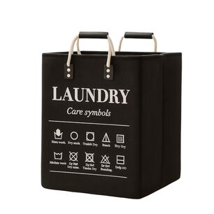 Cesta Canasto Para Ropa Sucia Dise&ntilde;o Deluxe Negro