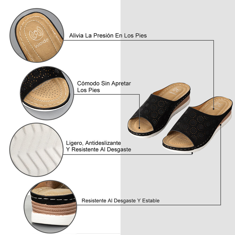 Sandalias Chalas Casual Confort Mujer Taco Cuña Weide Qiu365 image number 5.0