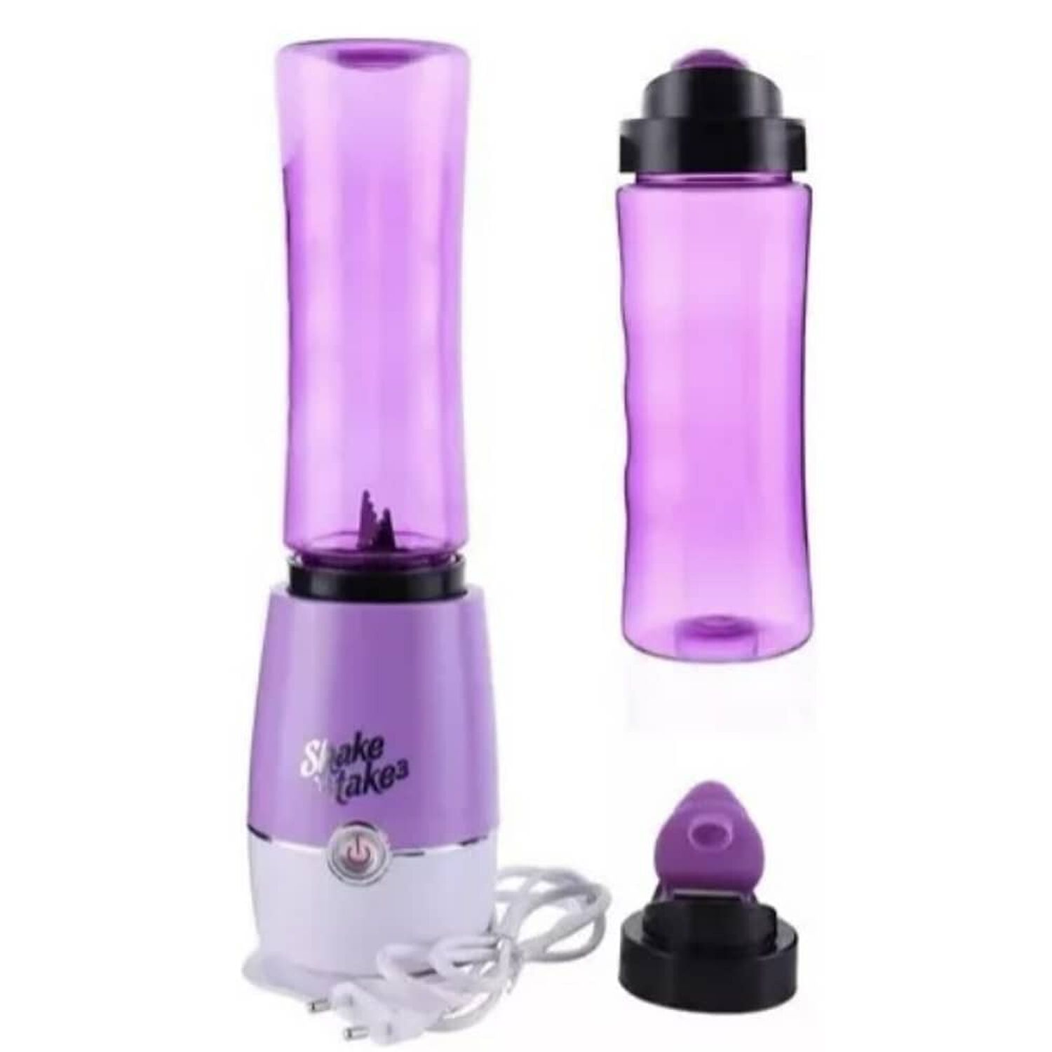 Juguera Batidora Licuadora Personal Port&aacute;til 2vasos Lionshop Morado image number 0.0