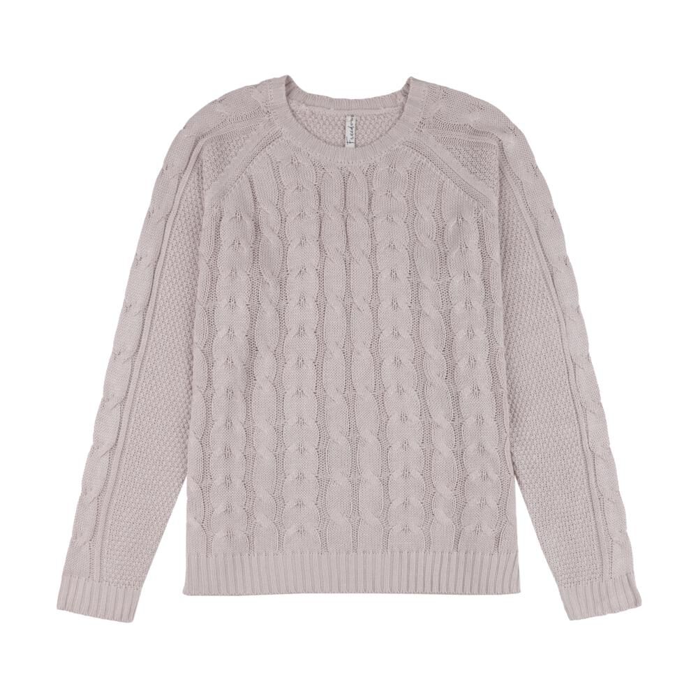 Sweater Trenzado Manga Larga Cuello Redondo Mujer Freedom image number 0.0