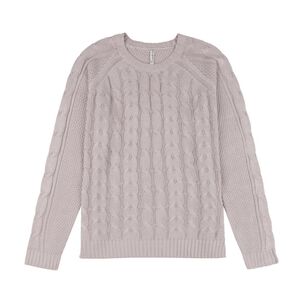Sweater Trenzado Manga Larga Cuello Redondo Mujer Freedom