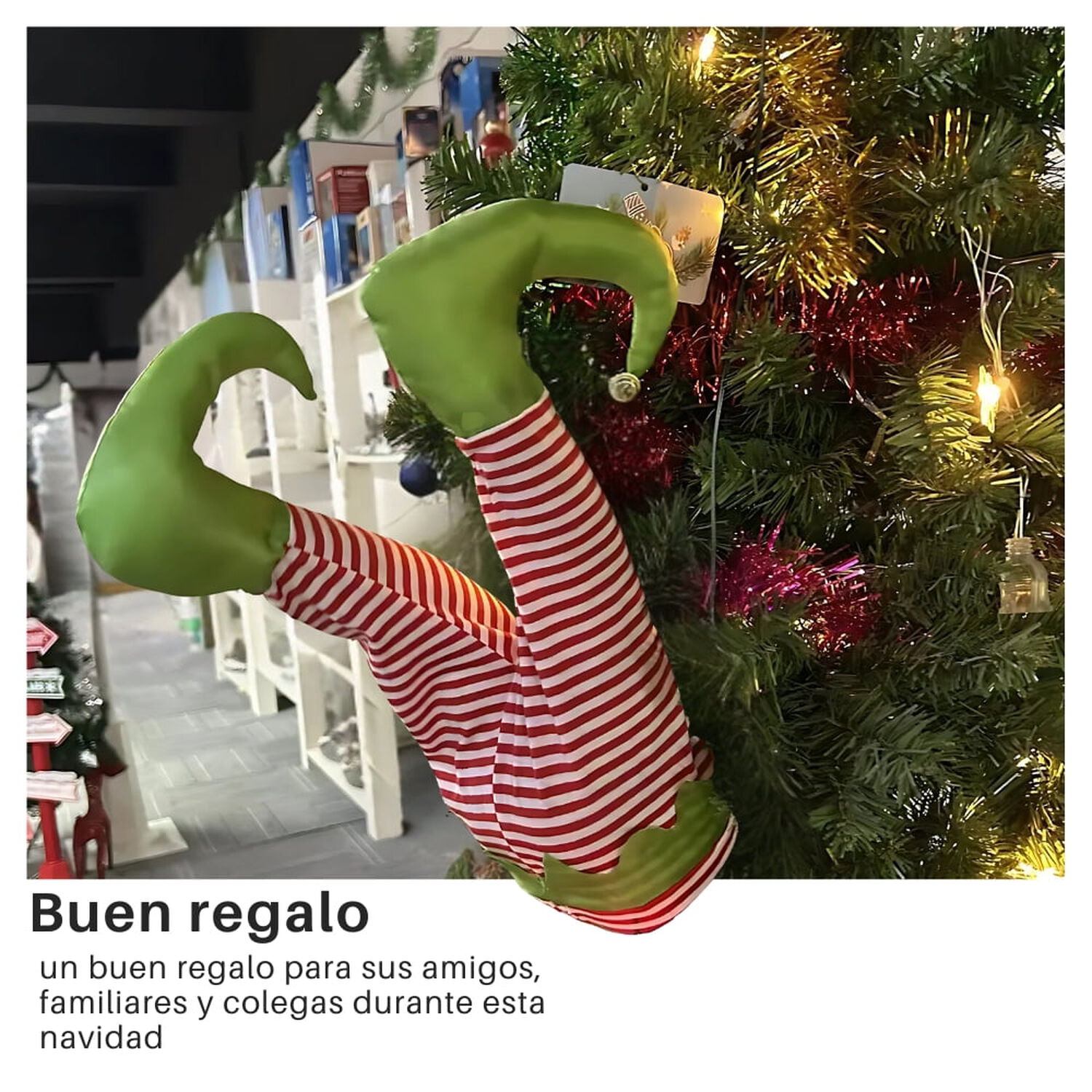 Adorno Piernas M&oacute;viles Ayudante De Santa O Grinch Navidad image number 6.0