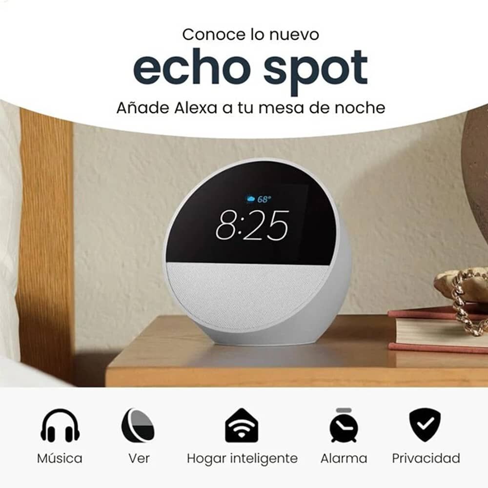 Amazon Echo Spot (2024) Blanco Parlante Inteligente Con Alexa image number 1.0