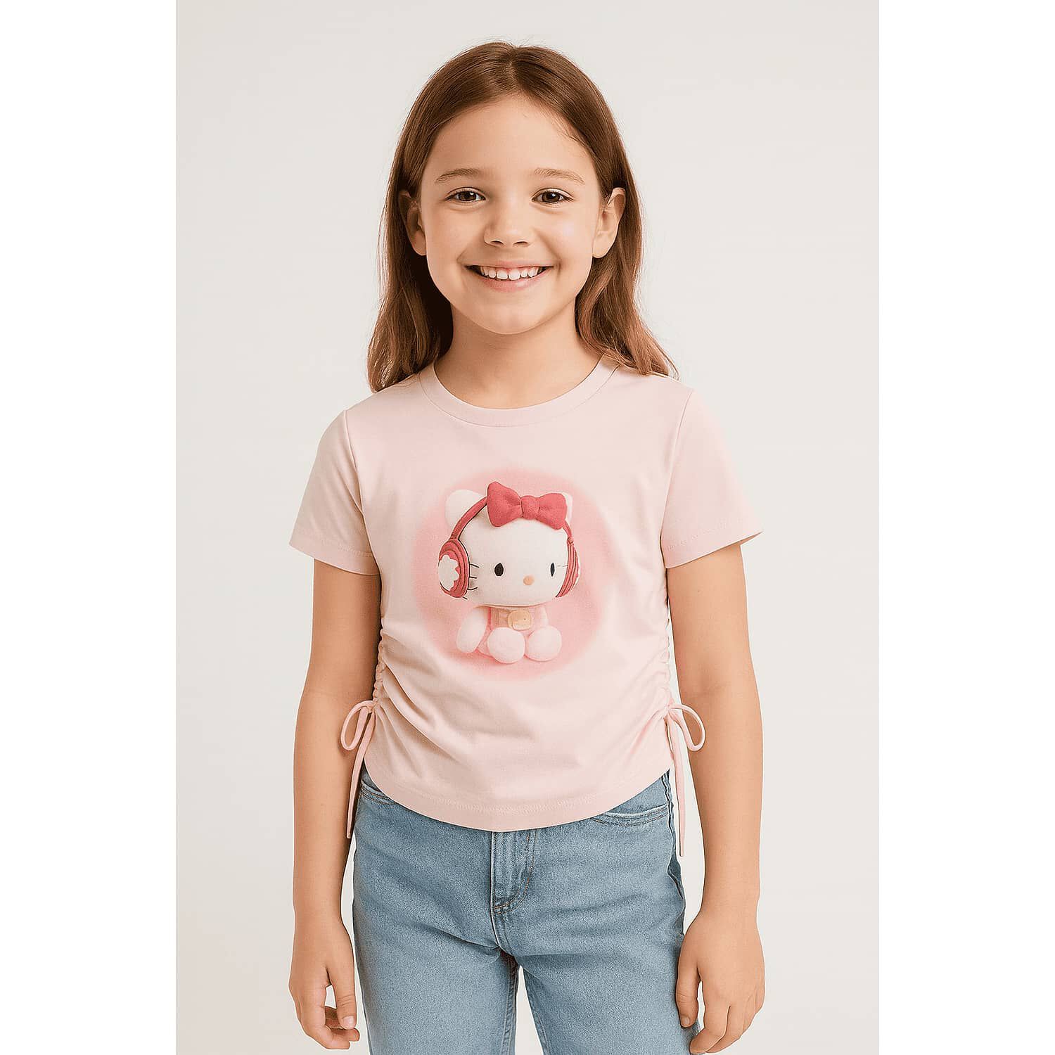 Polera Infantil Rosada Estampado Personaje image number 1.0