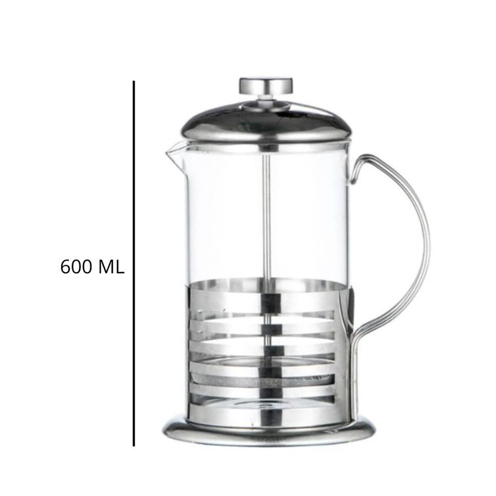 Cafetera Francesa De Cristal Y Acero Inoxidable 600 Ml image number 5.0