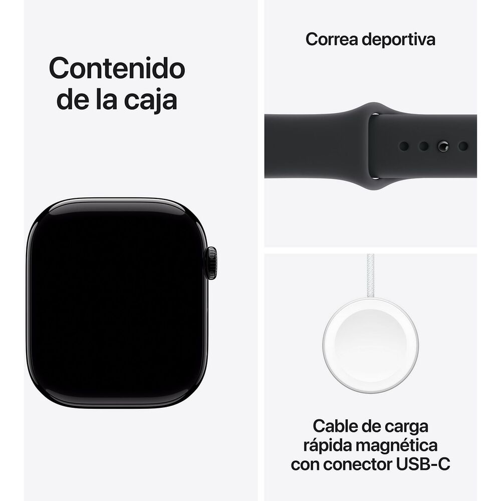 Apple Watch Series 11 Gps 46mm Sport Band M/l - Jet Black image number 6.0